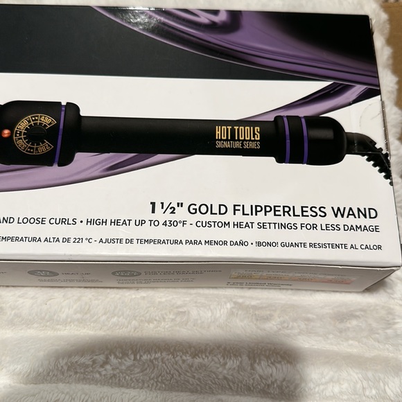 HOT TOOLS Signature Series 1 1/2” Gold Flipperless Wand. - Picture 3 of 6